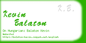 kevin balaton business card